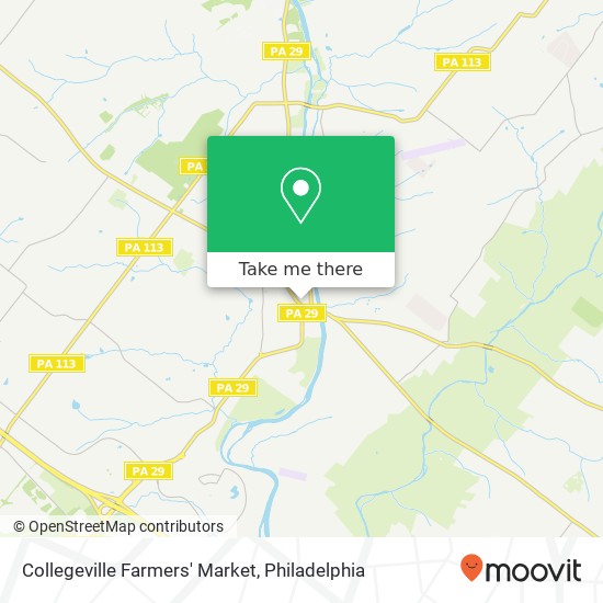Mapa de Collegeville Farmers' Market, 217 E Main St Collegeville, PA 19426