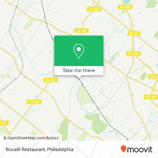 Mapa de Bocelli Restaurant, 521 Plymouth Rd Gwynedd Valley, PA 19437