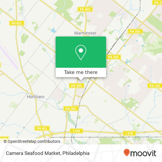 Mapa de Camera Seafood Market, 62 Woodland Ave Hatboro, PA 19040