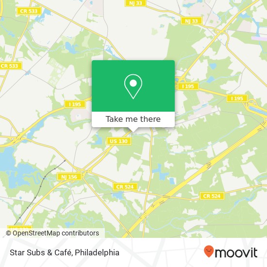 Star Subs & Café, 621 US Highway 130 Hamilton, NJ 08691 map