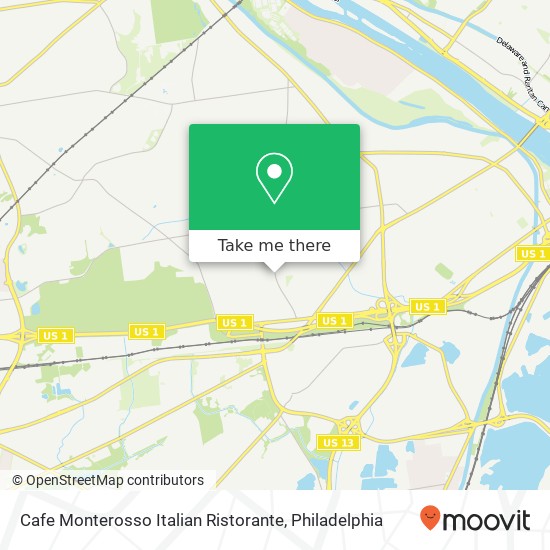 Mapa de Cafe Monterosso Italian Ristorante, 93 Makefield Rd Morrisville, PA 19067