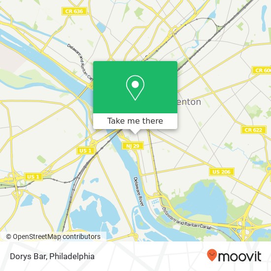 Mapa de Dorys Bar, 552 Lamberton St Trenton, NJ 08611