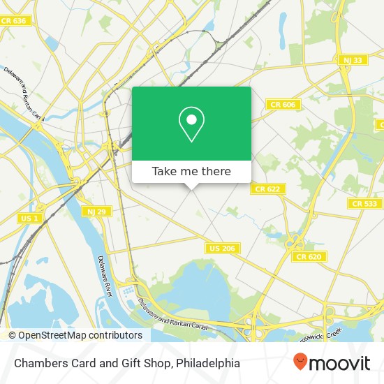 Chambers Card and Gift Shop, 1125 Chambers St Trenton, NJ 08610 map