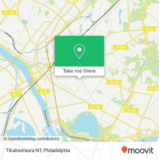 Mapa de Tikalrestaura NT, 501 Morris Ave Trenton, NJ 08611