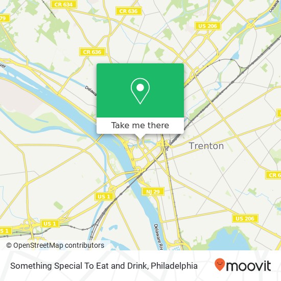Mapa de Something Special To Eat and Drink, 18 E Lafayette St Trenton, NJ 08608