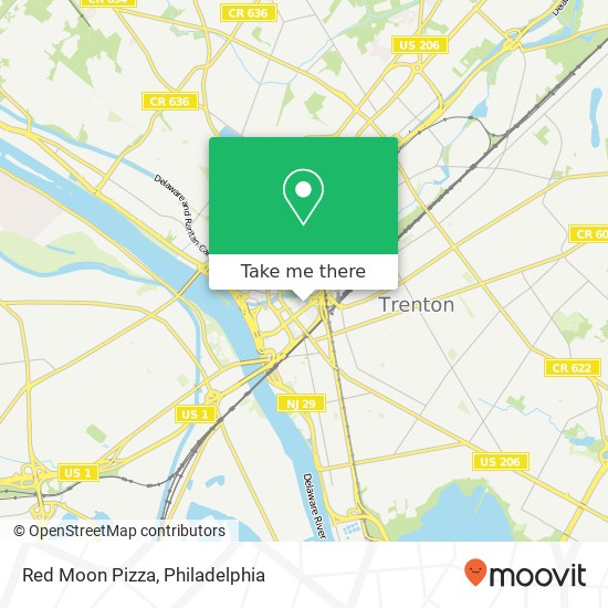 Red Moon Pizza, 160 Mercer St Trenton, NJ 08611 map