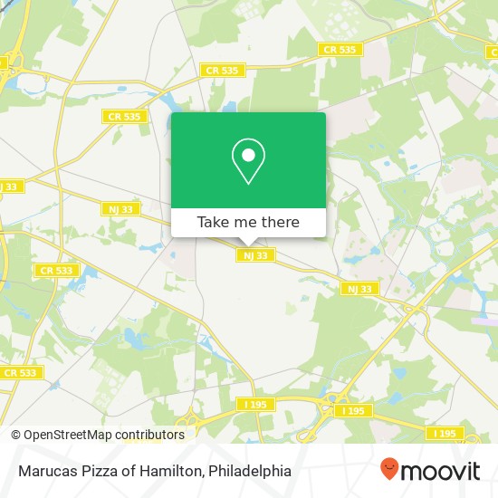 Marucas Pizza of Hamilton, 1800 Highway 33 Trenton, NJ 08690 map
