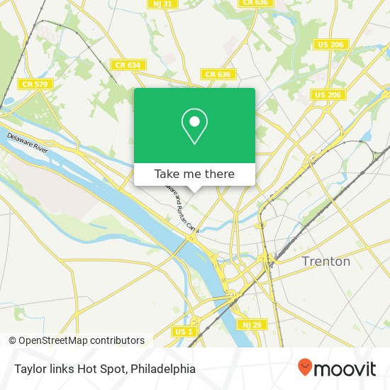 Mapa de Taylor links Hot Spot, 152 Prospect St Trenton, NJ 08618