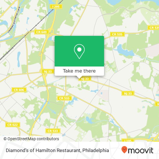 Diamond's of Hamilton Restaurant, 661 Highway 33 Trenton, NJ 08619 map