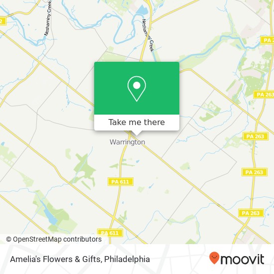 Mapa de Amelia's Flowers & Gifts, 2291 Bristol Rd Warrington, PA 18976