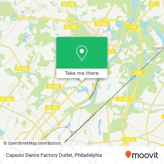 Mapa de Capezio Dance Factory Outlet, 2495 Brunswick Pike Lawrence Twp, NJ 08648