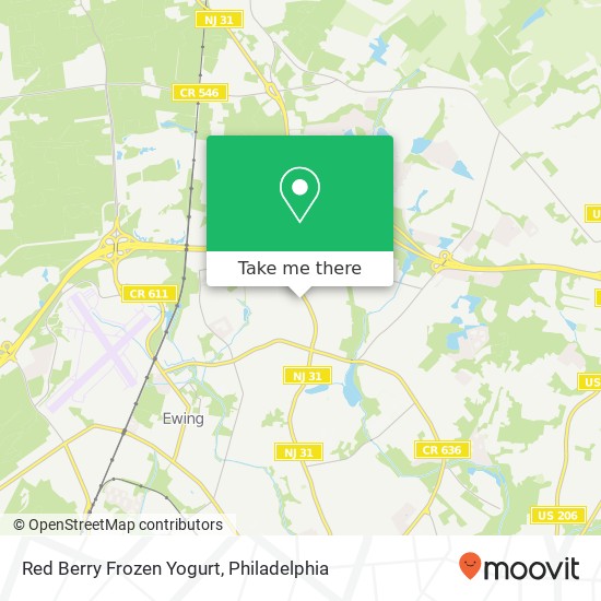 Red Berry Frozen Yogurt, Pennington Rd Ewing, NJ 08638 map
