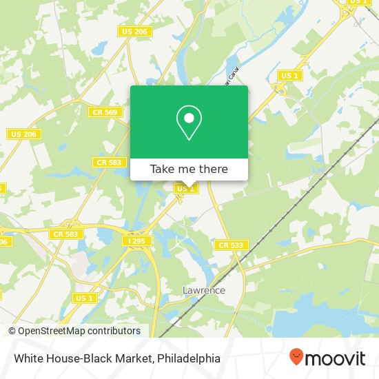 Mapa de White House-Black Market, 150 Quaker Bridge Mall Lawrence Twp, NJ 08648