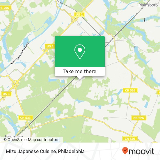 Mapa de Mizu Japanese Cuisine, 217 Clarksville Rd Princeton Junction, NJ 08550