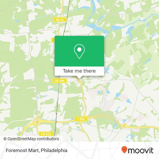 Mapa de Foremost Mart, 2566 Pennington Rd Pennington, NJ 08534