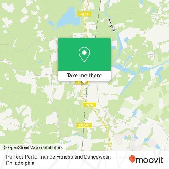 Mapa de Perfect Performance Fitness and Dancewear, 25 RT-31 S Pennington, NJ 08534