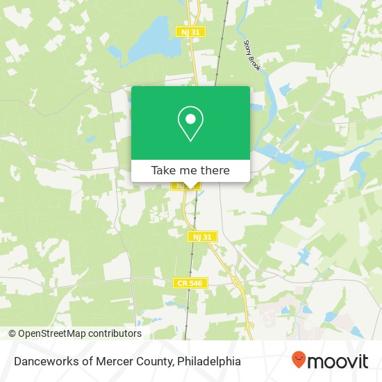 Mapa de Danceworks of Mercer County, 25 Route 31 S Pennington, NJ 08534