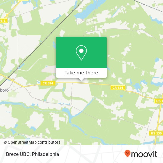 Mapa de Breze UBC, 15 Brentwood Ln Cranbury, NJ 08512