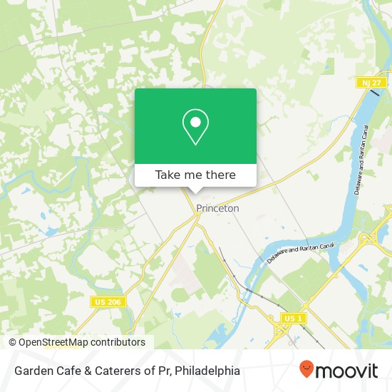 Mapa de Garden Cafe & Caterers of Pr, 59 Paul Robeson Pl Princeton, NJ 08540