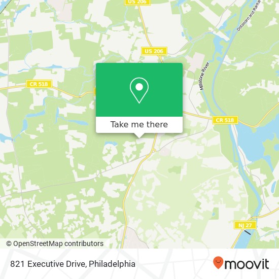 821 Executive Drive map