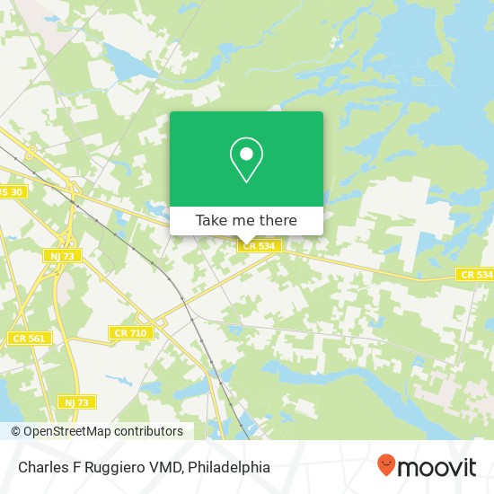 Charles F Ruggiero VMD map