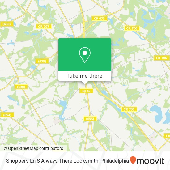 Shoppers Ln S Always There Locksmith map