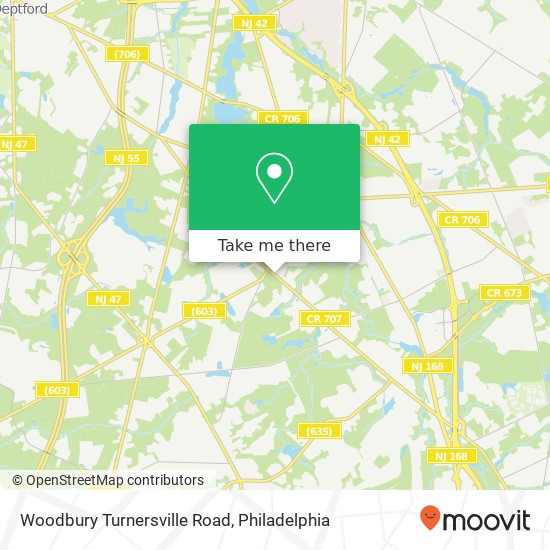 Mapa de Woodbury Turnersville Road