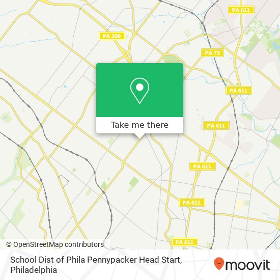 School Dist of Phila Pennypacker Head Start map