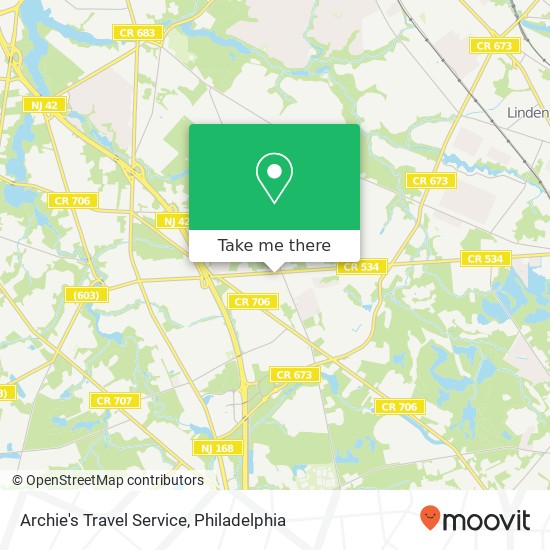 Archie's Travel Service map