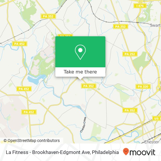 Mapa de La Fitness - Brookhaven-Edgmont Ave