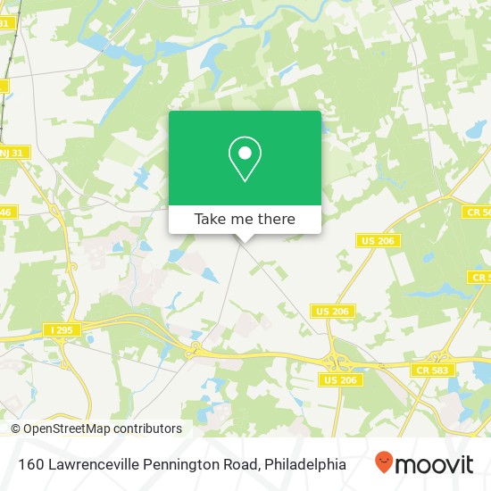 Mapa de 160 Lawrenceville Pennington Road