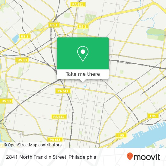 Mapa de 2841 North Franklin Street