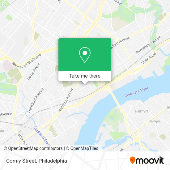 Comly Street map