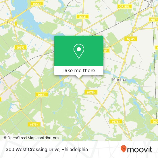 300 West Crossing Drive map