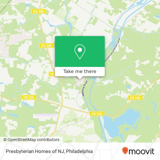 Presbyterian Homes of NJ map