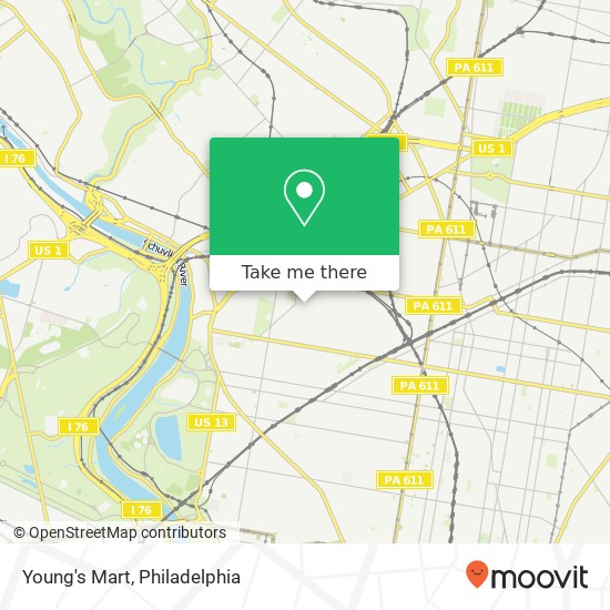 Young's Mart map