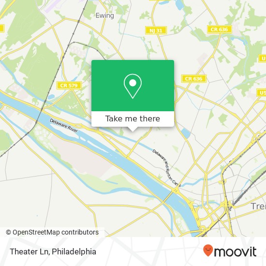 Theater Ln map