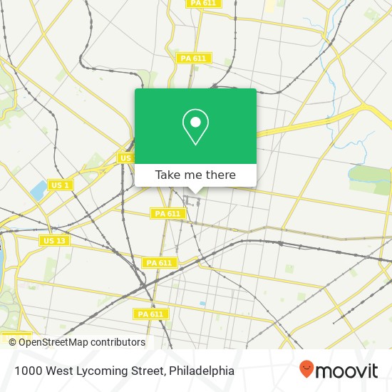 Mapa de 1000 West Lycoming Street