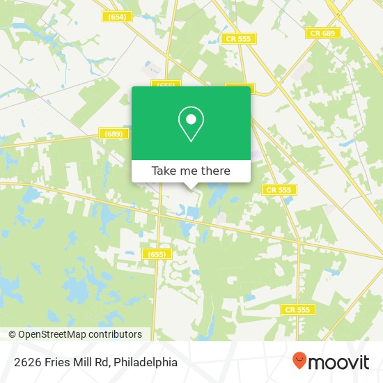 Mapa de 2626 Fries Mill Rd
