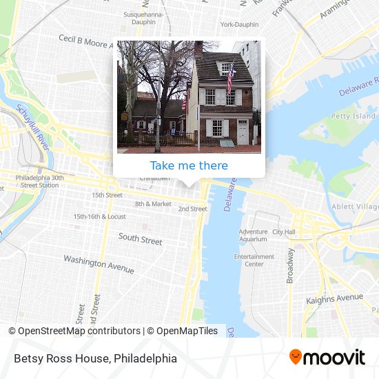 Betsy Ross House map