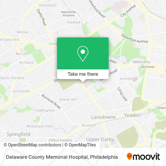 Delaware County Memorial Hospital map