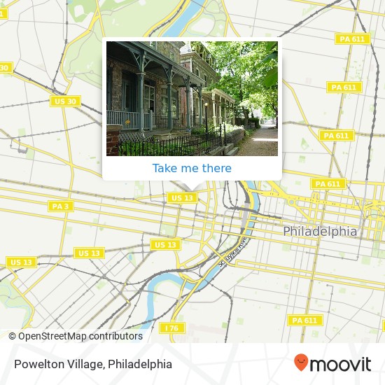 Powelton Village map