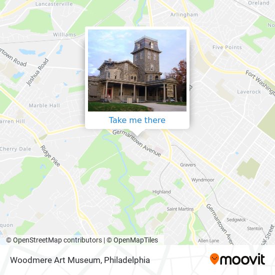 Mapa de Woodmere Art Museum