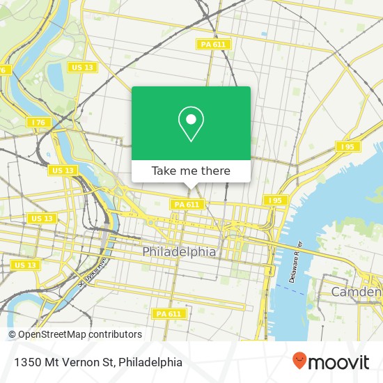 1350 Mt Vernon St map