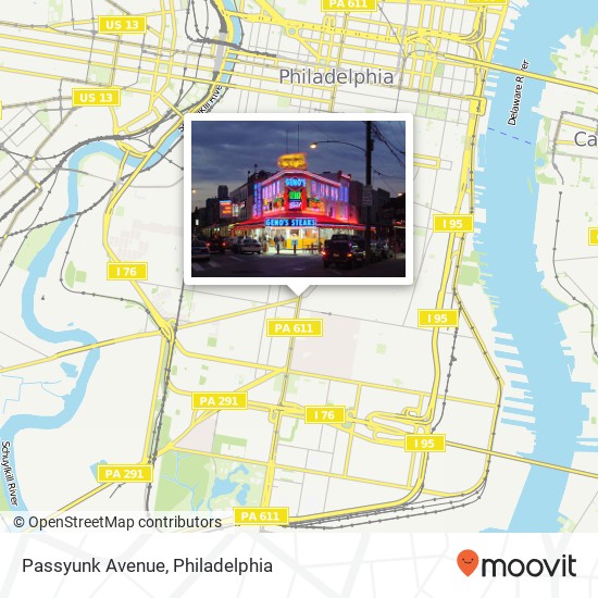 Mapa de Passyunk Avenue