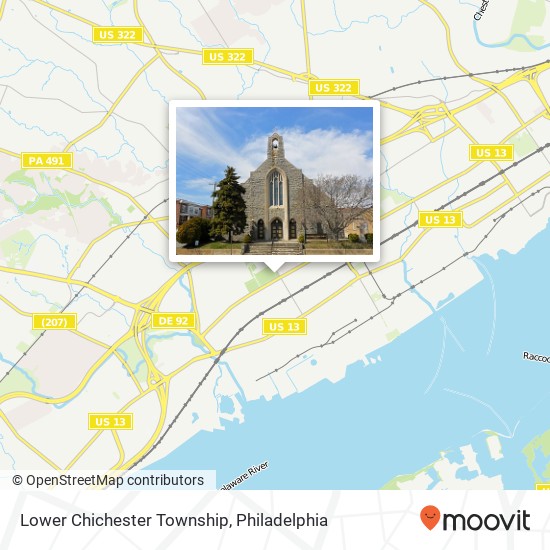 Mapa de Lower Chichester Township