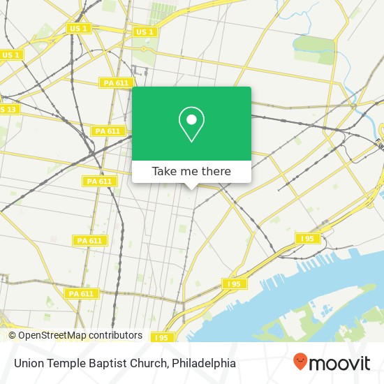 Union Temple Baptist Church map