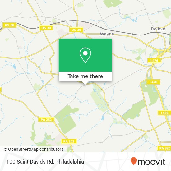 Mapa de 100 Saint Davids Rd