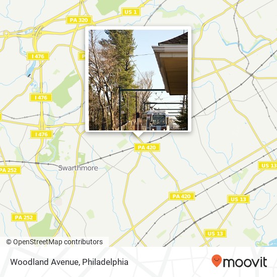 Woodland Avenue map