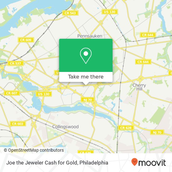 Joe the Jeweler Cash for Gold map